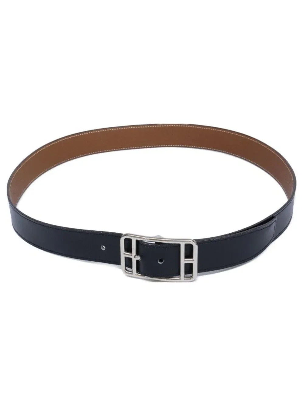 Hermes Cape Cod Box Calf Veau Togo Reversible Belt 95